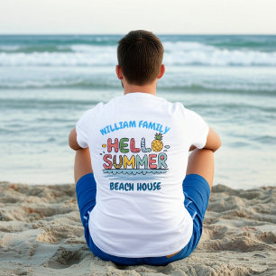 Personalised Hello Summer Family Matching Vacation T-Shirt