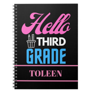 Personalised Hello Third Grade Notebook