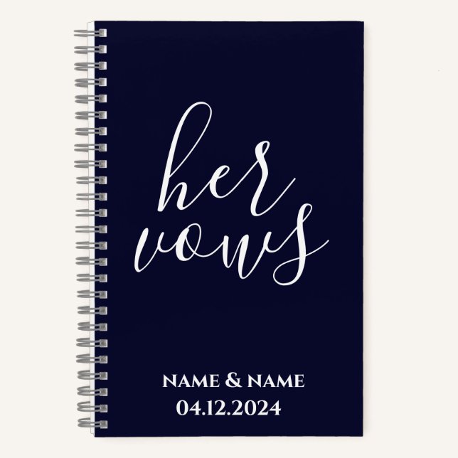 Personalised Her Vows Book (Front)