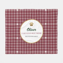 Personalised Heritage Plaid Pet Blanket Vintage