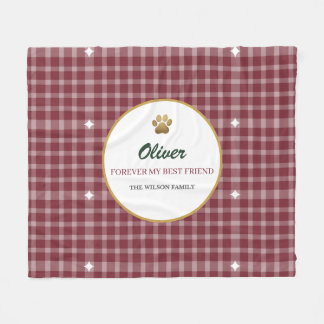 Personalised Heritage Plaid Pet Blanket Vintage