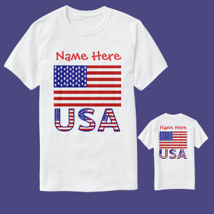 Personalised Heritage USA Flag Men's T-Shirt