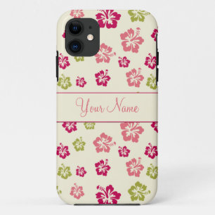 Personalised Hibiscus Flower Pattern Case
