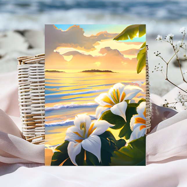 Personalised Hibiscus Tropical Birthday Card (Creator Uploaded)