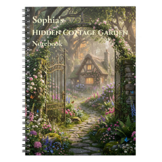Personalised Hidden Cottage Garden Spiral Notebook