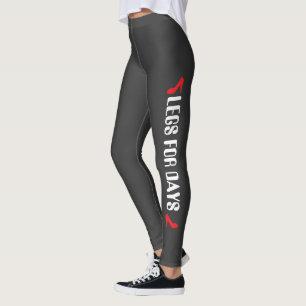 Personalised High Heel Quote Grey Leggings