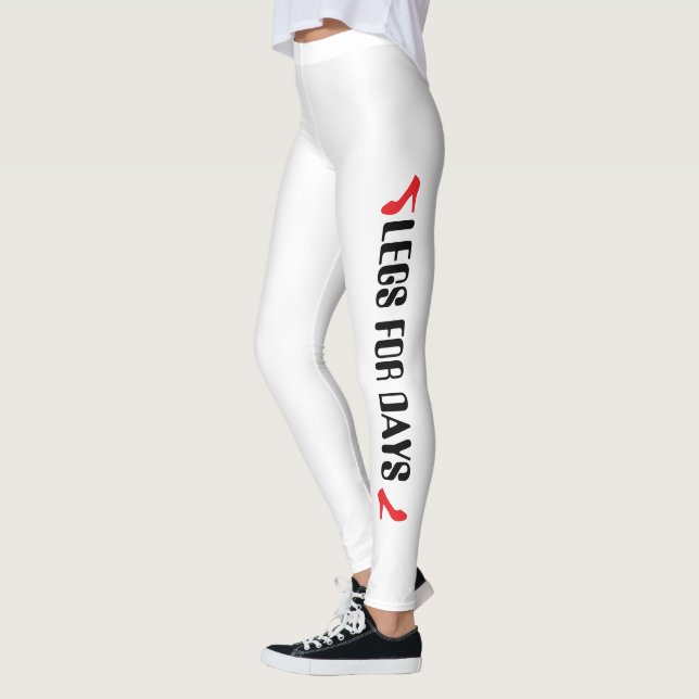 Personalised High Heel Quote Leggings (Left)