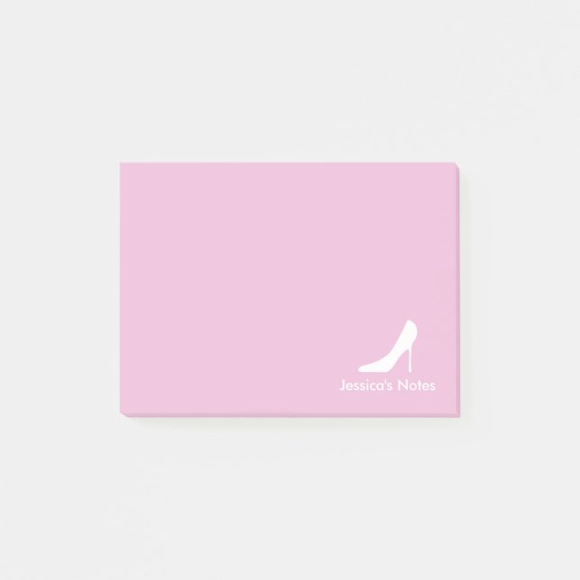 Personalised high heel shoe fashion Post-it® notes (Front)