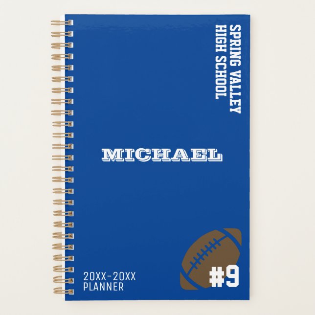 Personalised High School Football Planner (Front)