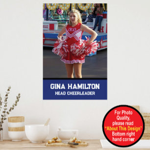 Personalised High School or College Cheerleading Poster