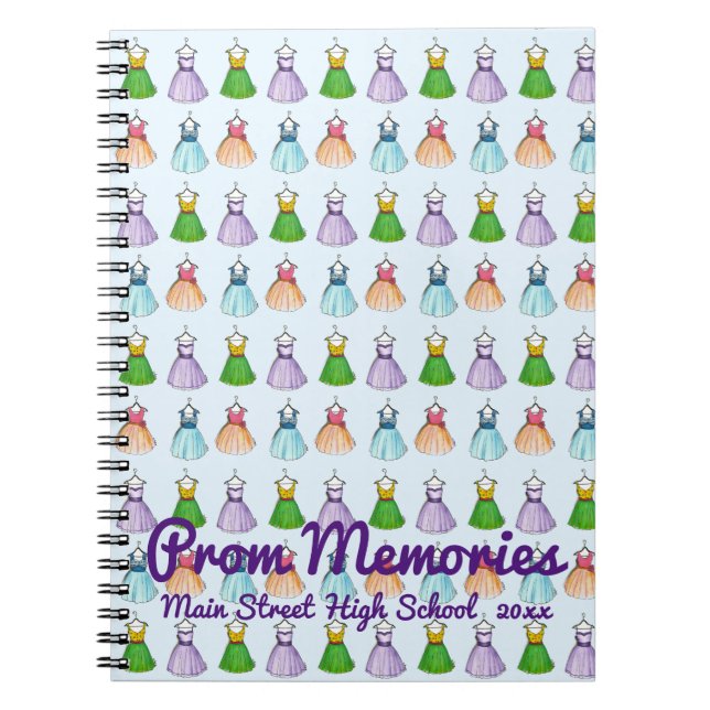 Personalised High School Prom Favour Dress Fashion Notebook (Front)