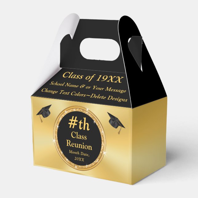 Personalised, High School Reunion Favours, Boxes (Front Side)
