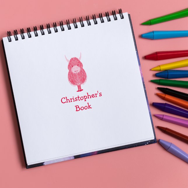 Personalised Highland Cow Bookplate Self-inking Stamp (Creator Uploaded)