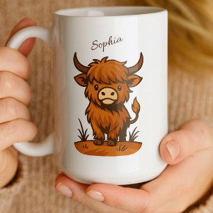 Personalised Highland Cow Gift Coffee Mug
