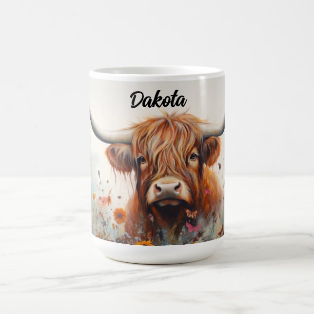 Personalised Highland Cow Mug (Center)
