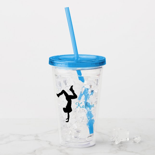Personalised HipHop Dance Silhouette Tumbler (Front Ice)