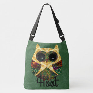 Personalised Hippy Owl Boho Bohemian Bird Custom Crossbody Bag