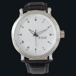 Personalised his and her initials watch<br><div class="desc">Personalised his and her initials Watch.   Add your initials or monogram.</div>