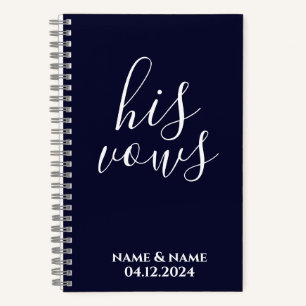 Personalised His Vows Book