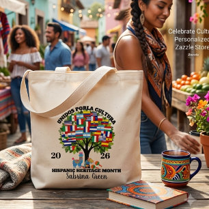 Personalised Hispanic Heritage Month Large Tote Bag