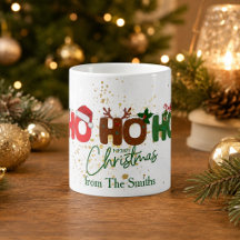 Personalised Ho Ho Ho Christmas Mug