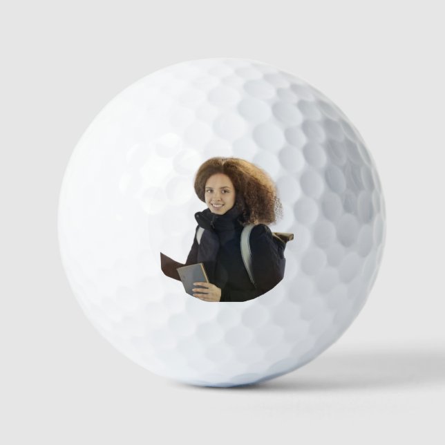 personalised hobbies create your own photo selfie golf balls (Front)