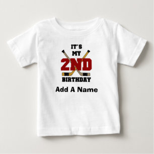 Personalised Hockey 2nd Birthday Tshirt