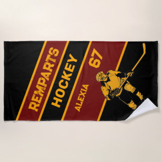 Personalised Hockey Beach Towel