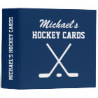 Personalised hockey card binder for collectors