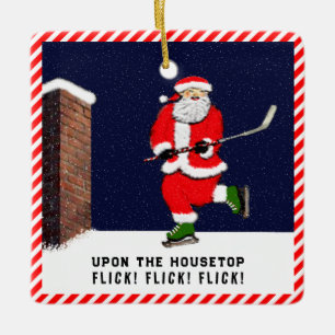 personalised hockey ceramic ornament