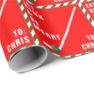 Personalised Hockey Christmas Holiday Gift Wrappin Wrapping Paper