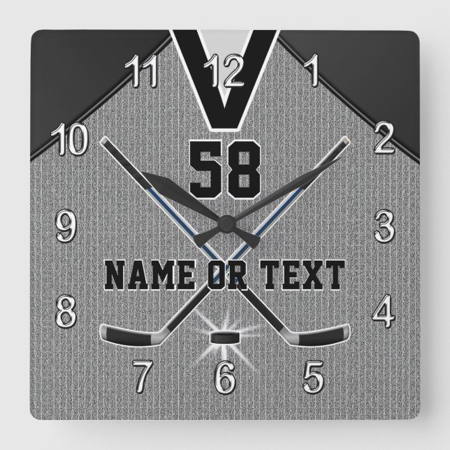 Personalised Hockey Clock Gifts for Hockey Lovers (Front)