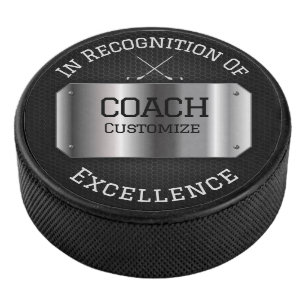 Personalised Hockey Coach Puck