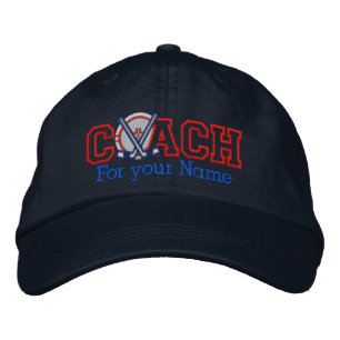 Personalised Hockey Coach with your name Embroidered Hat