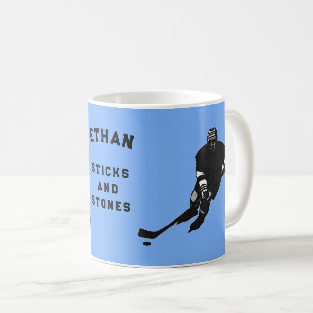 Personalised Hockey Coffee Mug (Front Right)