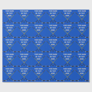 Personalised Hockey Gift Wrapping Paper, Your Text Wrapping Paper