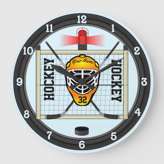 Personalised Hockey Large Clock (Front)
