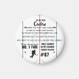 Personalised Hockey NO.1 FAN Magnet