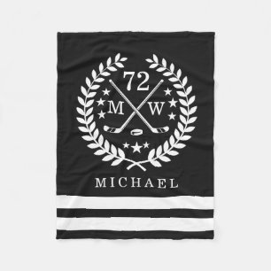 Personalised Hockey Player All Star Black Fleece Blanket