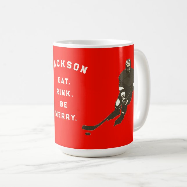 Personalised Hockey Player Gift Mug (Front Right)