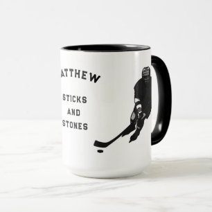 Personalised Hockey Player Gift Mug