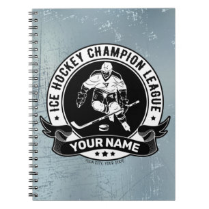 Personalised Hockey Player Ice Rink Team Athlete Notebook