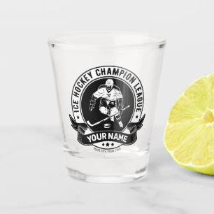Personalised Hockey Player Ice Rink Team Athlete Shot Glass
