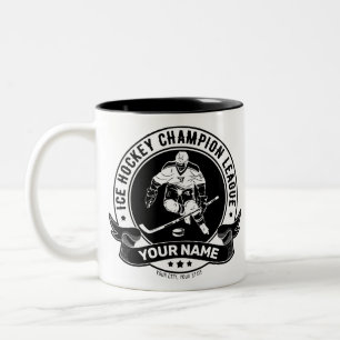 Personalised Hockey Player Ice Rink Team Athlete Two-Tone Coffee Mug