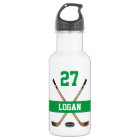 Personalised Hockey Player Name Number Green