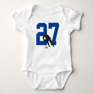 Personalised Hockey Player Number Infant Player Baby Bodysuit