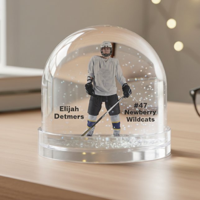  Personalised Hockey Player Snow Globe (Personalized Hockey Player Snow Globe)