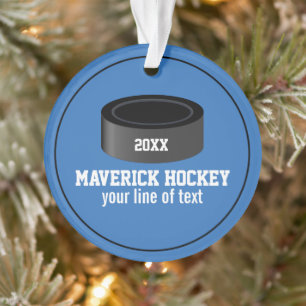 Personalised Hockey Puck Player Team Name Ornament