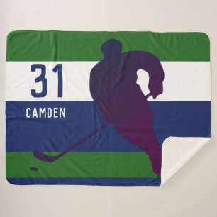 Personalised Hockey Sherpa Blanket