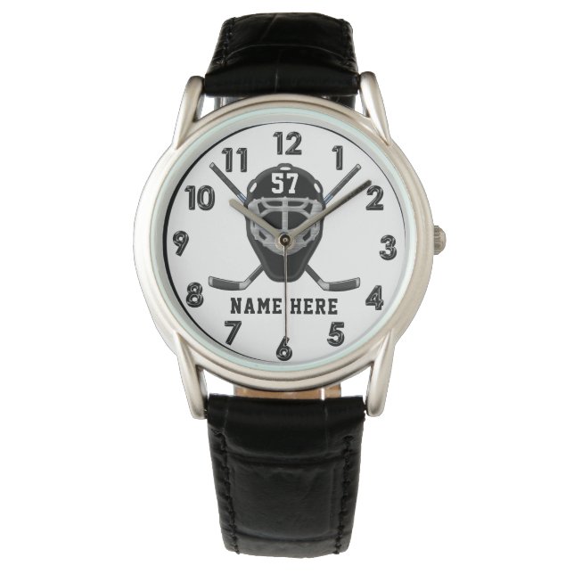 Personalised Hockey Watches for Guys, Your COLORS (Front)